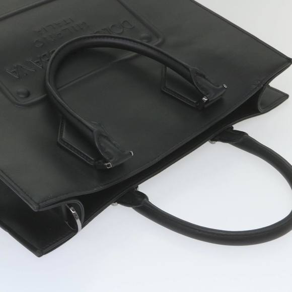 DOLCE&GABBANA Tote Bag Calf leather 2way Black Auth bs10232 - Picture 6 of 16